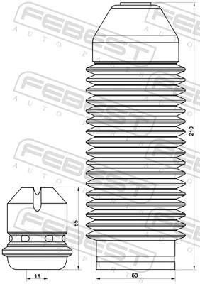 Dust Cover Kit, shock absorber VWSHB-GIVF-KIT