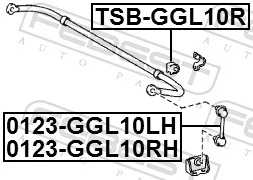 Mounting, stabiliser bar TSB-GGL10R
