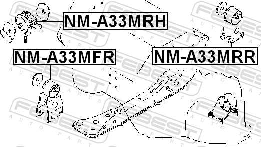 FEBEST NM-A33MFR Mounting, engine