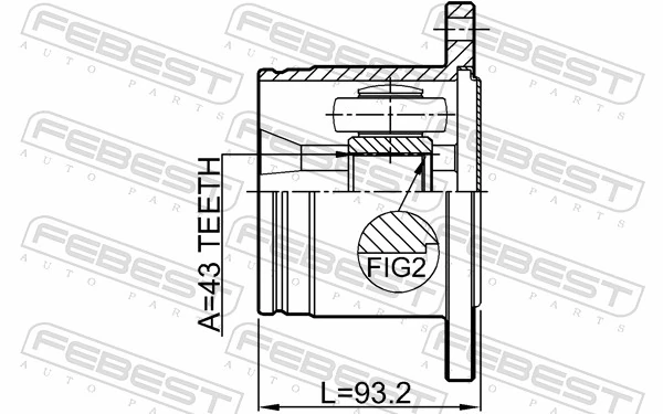 Joint Kit, drive shaft 0411-V75RR