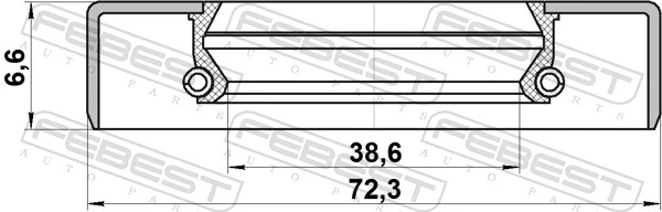 Shaft Seal, drive shaft 95GDY-40720707X