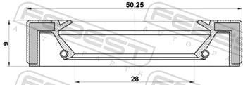 FEBEST 95GAY-30500909L Shaft Seal, drive shaft