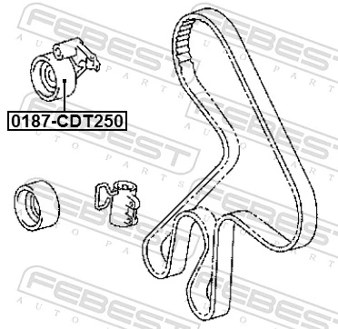 Tensioner Pulley, timing belt 0187-CDT250