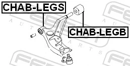 FEBEST CHAB-LEGB Mounting, control/trailing arm
