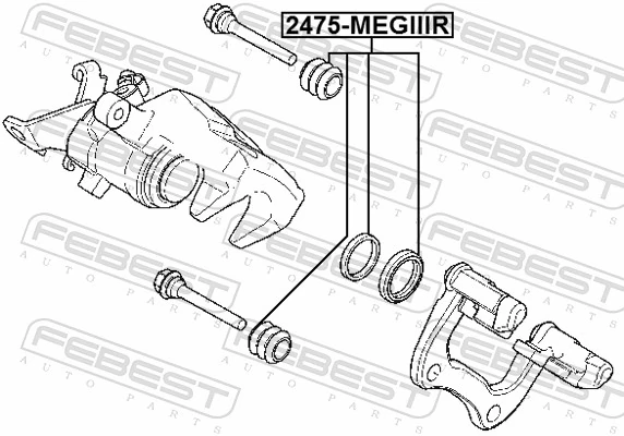 Reparatursatz, Bremssattel 2475-MEGIIIR