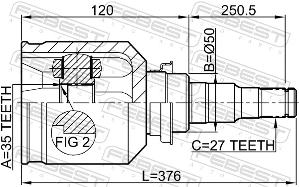 Joint Kit, drive shaft 0411-CW5RH