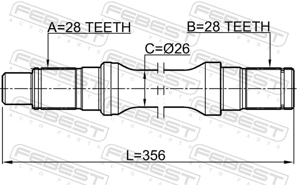 FEBEST 0512-BT50LH Drive Shaft