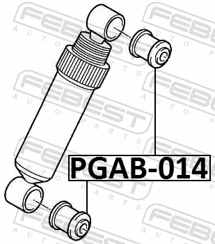 Bush, shock absorber PGAB-014