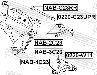 Mounting, control/trailing arm NAB-3C23