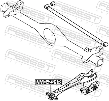 FEBEST MAB-Z24R Mounting, control/trailing arm