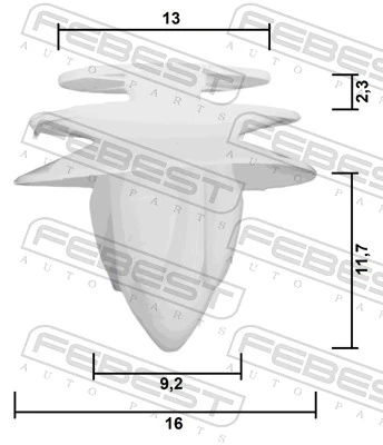 FEBEST 88570-038 Clip, trim/protection strip