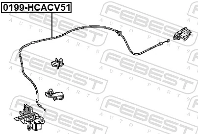 FEBEST 0199-HCACV51 Bonnet Cable