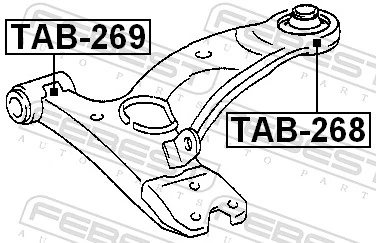 FEBEST TAB-268 Mounting, control/trailing arm