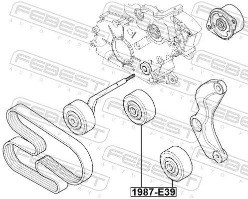 Tensioner Pulley, V-ribbed belt 1987-E39