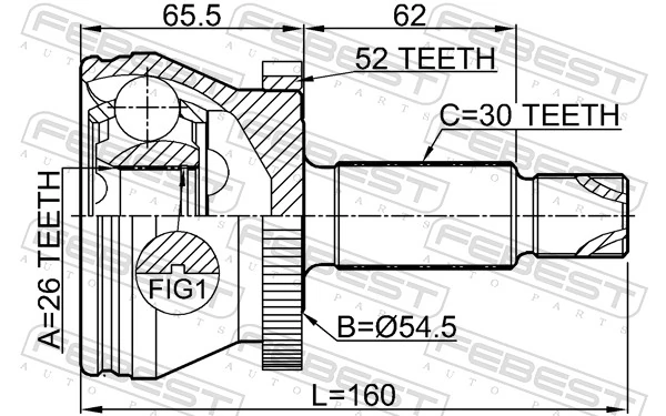 Joint Kit, drive shaft 2210-SOR15A52