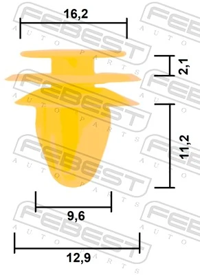 FEBEST 88570-229 Clip, trim/protection strip