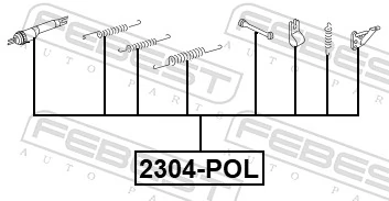 Accessory Kit, parking brake shoes 2304-POL