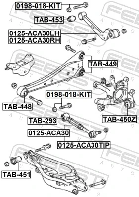 FEBEST 0198-018-KIT Camber Correction Screw