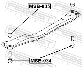 FEBEST MSB-034 Bushing, axle beam