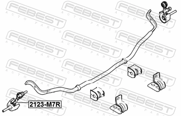 FEBEST 2123-M7R Link/Coupling Rod, stabiliser bar