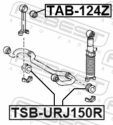 FEBEST TSB-URJ150R Mounting, stabiliser bar