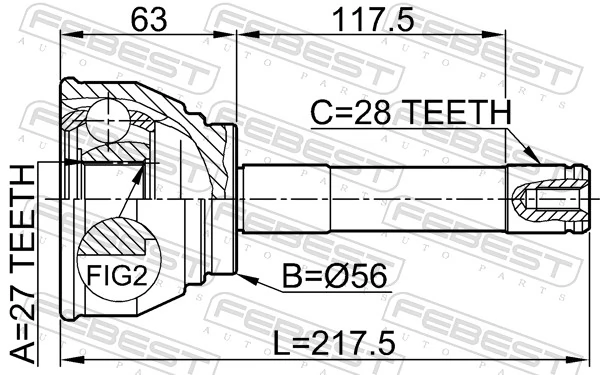 Joint Kit, drive shaft 0410-014