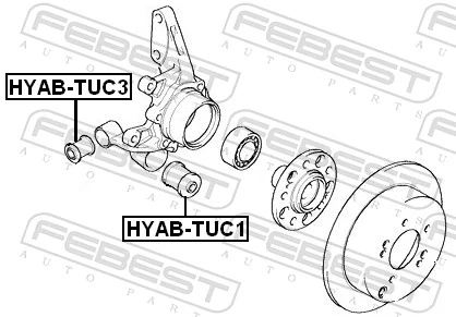 Mounting, control/trailing arm HYAB-TUC3