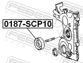 Tensioner Pulley, V-ribbed belt 0187-SCP10