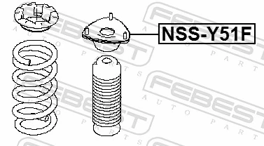 FEBEST NSS-Y51F Suspension Strut Support Mount