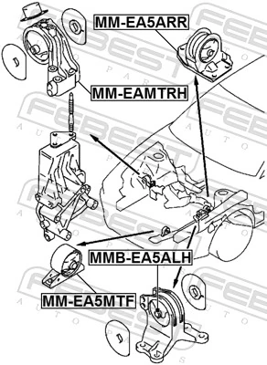 FEBEST MM-EA5ARR Mounting, engine