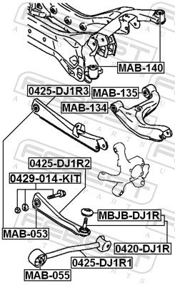 FEBEST 0429-014-KIT Camber Correction Screw Set