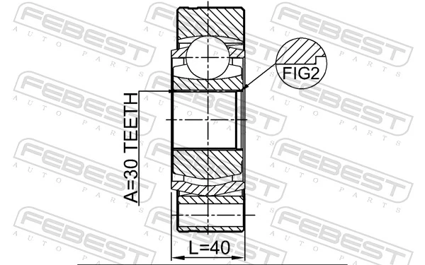Joint Kit, drive shaft 2911-RRIIIR