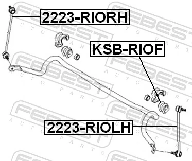 Link/Coupling Rod, stabiliser bar 2223-RIORH
