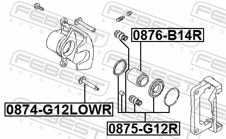 FEBEST 0876-B14R Piston, brake caliper