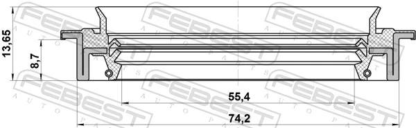 Shaft Seal, drive shaft 95JDS-57740914X