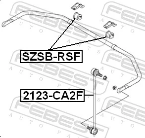 Mounting, stabiliser bar SZSB-RSF