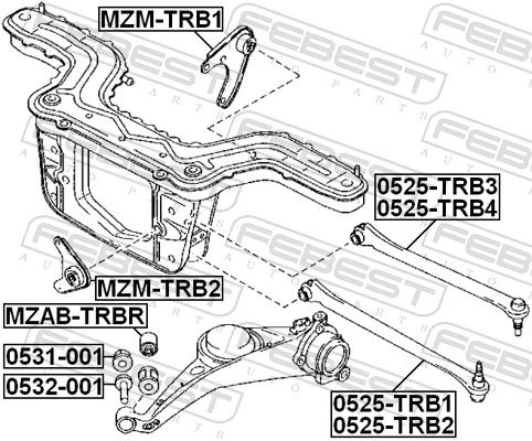 Mounting, differential MZM-TRB1