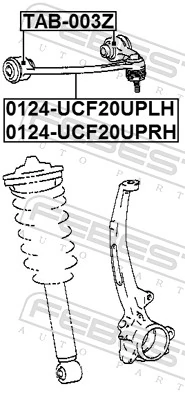 Mounting, control/trailing arm TAB-003Z