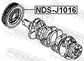 Belt Pulley, crankshaft NDS-J1016