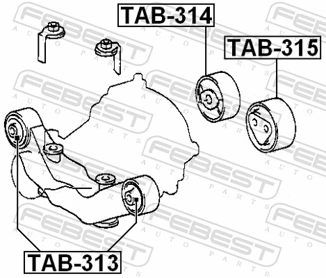 FEBEST TAB-313 Mounting, differential