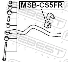 Mounting, stabiliser bar MSB-CS5FR