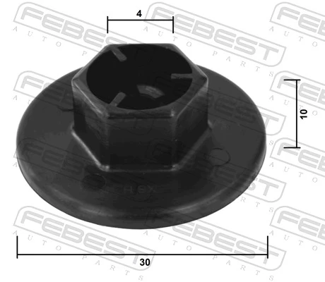 FEBEST 88570-203 Clip, trim/protection strip