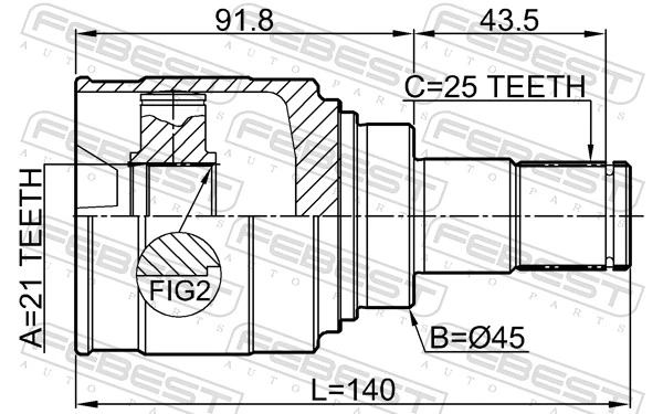 Joint Kit, drive shaft 6511-001