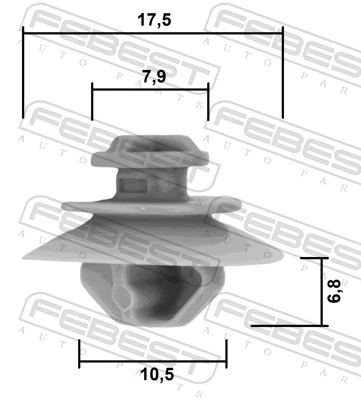 FEBEST 88570-215 Clip, trim/protection strip