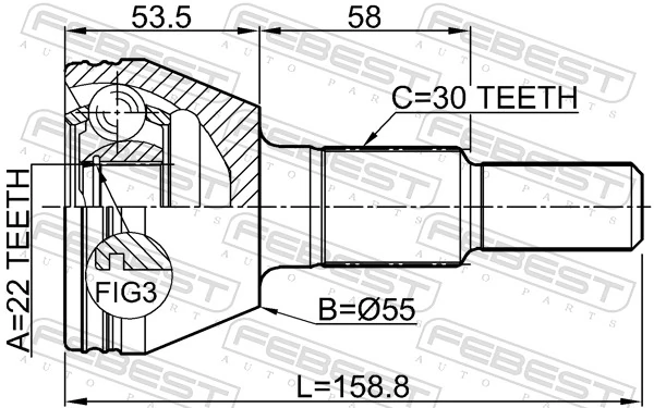 Joint Kit, drive shaft 1010-C100