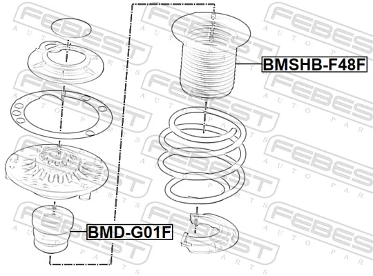 Protective Cap/Bellow, shock absorber BMSHB-F48F