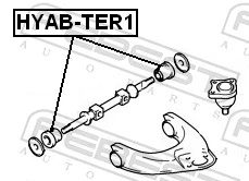 Mounting, control/trailing arm HYAB-TER1