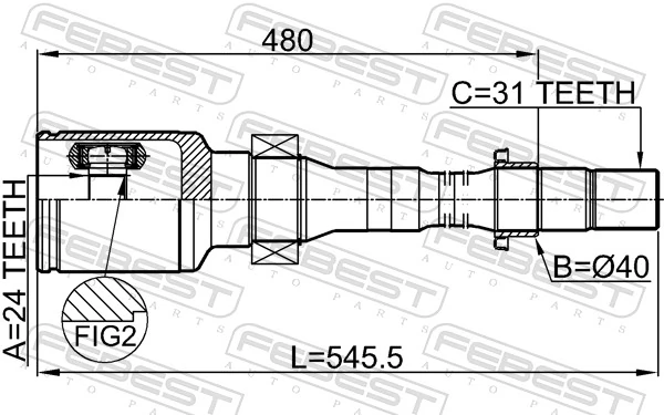 Joint Kit, drive shaft 0511-GJATRH