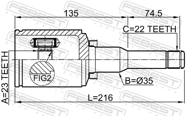 Joint Kit, drive shaft 1811-A16XERATLH