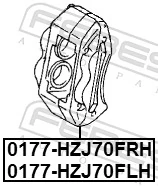 Brake Caliper 0177-HZJ70FRH